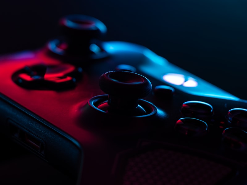 Neon-lit gaming setup